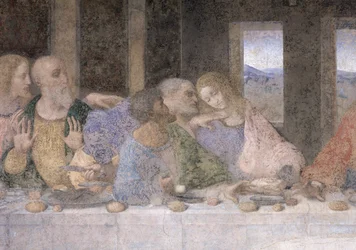 Das letzte Abendmahl, 1495-97 (nach der Restaurierung)